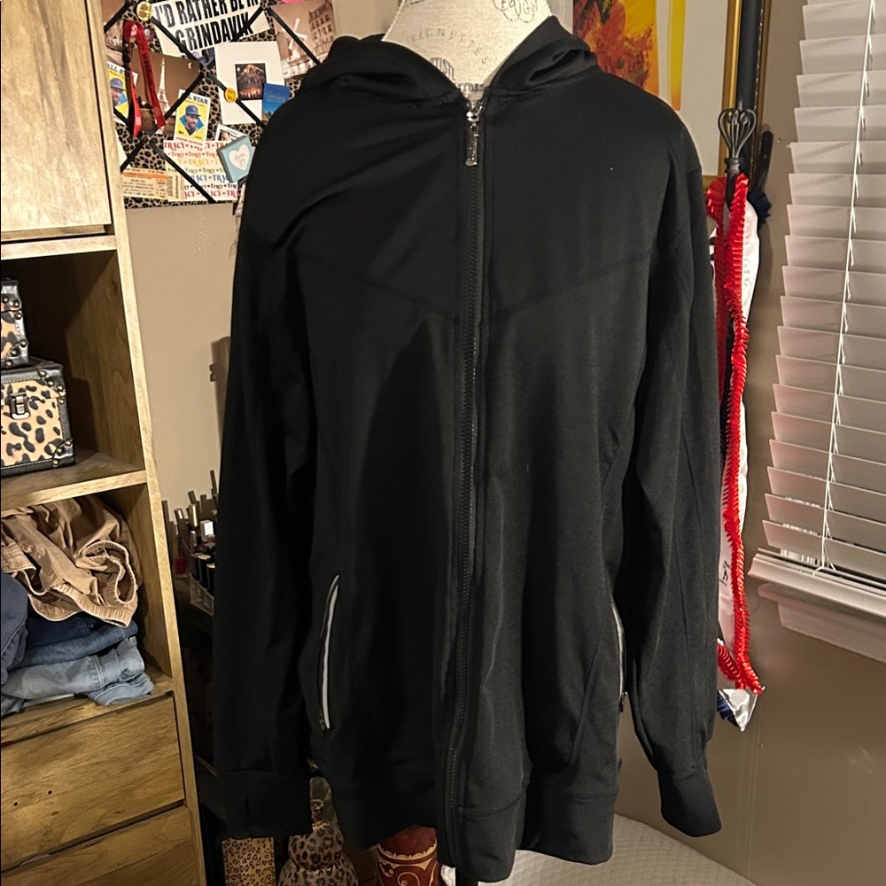 Black RAG PLUS Zip-Up Hoodie - 3X